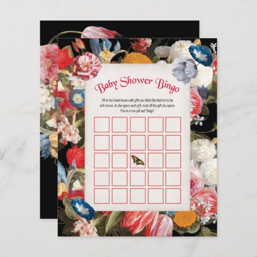 ベビー開花ベビーシャワービンゴゲーム (正面/裏面)