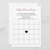ベビー開花ベビーシャワービンゴ プログラム (正面/裏面)