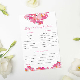 ベビー開花ベビーシャワー予測アドバイスゲーム