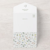 ベビー開花ベビーシャワー男女兼用 オールインワン招待状 (外側)