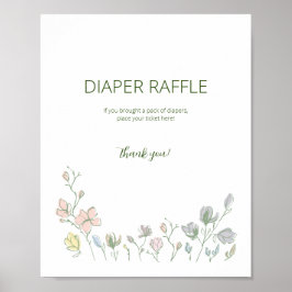 ベビー開花ベビーシャワー男女兼用 ポスター