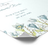 ベビー開花ベビーシャワー花バー標識 ポスター (角)