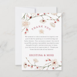 ベビー開花ベビーシャワー サンキューカード