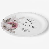 ベビー開花ベビーシャワー ペーパープレート (アングル)