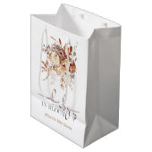 ベビー開花ベビーシャワー ミディアムペーパーバッグ (正面アングル)