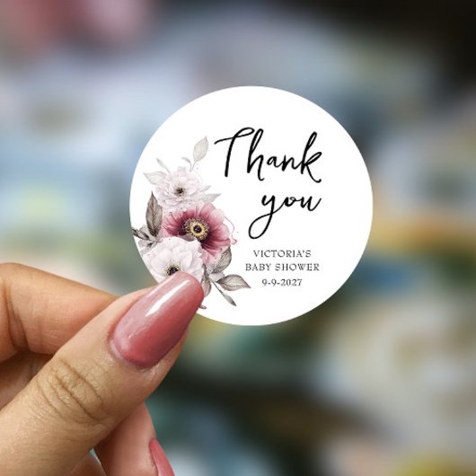 ベビー開花ベビーシャワー ラウンドシール
