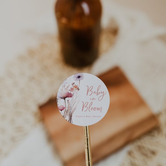 ベビー開花ベビーシャワー ラウンドシール