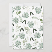 ベビー開花ベビーシャワー 招待状 (裏面)