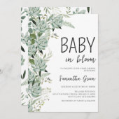 ベビー開花ベビーシャワー 招待状 (正面/裏面)