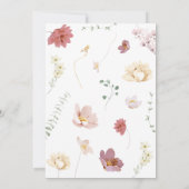 ベビー開花ベビーシャワー 招待状 (裏面)