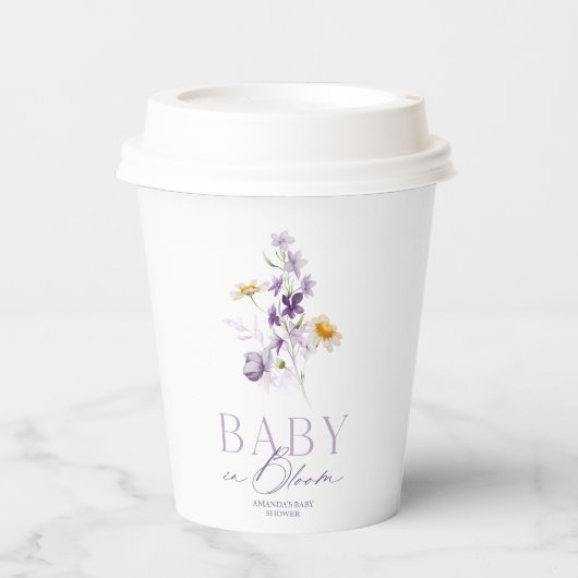 ベビー開花ベビーシャワー 紙コップ (正面)