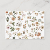 ベビー開花ベビーシャワーBohoブックリクエスト エンクロージャーカード (裏面)