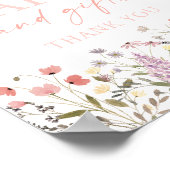 ベビー開花ボホ山花カードとギフトサイン ポスター (角)