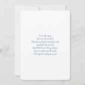 ベビー開花ボーイベビーシャワー 招待状 (裏面)