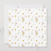 ベビー開花ボーガールワイルドフラワーバタフライシャワー 招待状 (裏面)