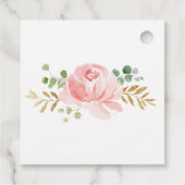 ベビー開花メッセージカード、赤面ピンクベビーシャワー フェイバータグ (裏面)