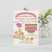 ベビー開花リトルフラワーベビーシャワー 招待状 (スタンド正面)