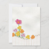 ベビー開花リトルフラワーベビーシャワー 招待状 (裏面)