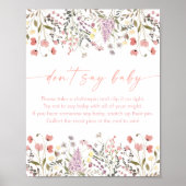 ベビー開花ワイルドフラワーのベビーゲームを言わない ポスター (正面)