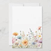 ベビー開花ワイルドフラワージェンダーneutra赤ちゃんシャワー 招待状 (裏面)