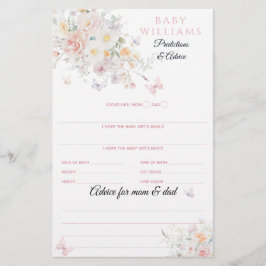 ベビー開花ワイルドフラワーバタフライベビーシャワーゲーム