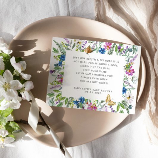 ベビー開花ワイルドフラワーブックベビーチケット エンクロージャーカード