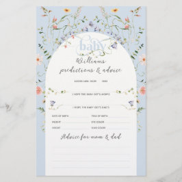 ベビー開花ワイルドフラワーブルーボーイベビーシャワーゲーム