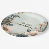 ベビー開花ワイルドフラワー ペーパープレート (アングル)