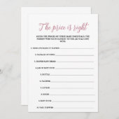 ベビー開花価格は正しいゲーム プログラム (正面/裏面)