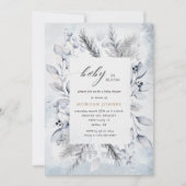 ベビー開花冬フローラベビーシャワー招待状 (正面)