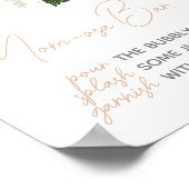 ベビー開花多肉乳児シャワー母Osaバー ポスター (角)