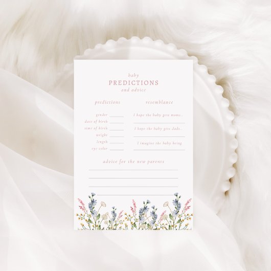 ベビー開花山花ベビー予測ゲーム ノートカード