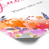 ベビー開花明るいフローラ赤ちゃんシャワーの好意 ポスター (角)