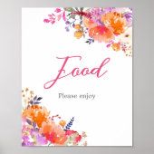 ベビー開花明るいフローラ赤ちゃんシャワー食品 ポスター (正面)