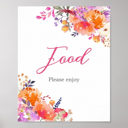 ベビー開花明るいフローラ赤ちゃんシャワー食品 ポスター (正面)