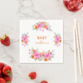 ベビー開花明るい夏のフローラシャワー スタンダードカクテルナプキン (インサイチュ)