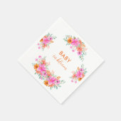 ベビー開花明るい夏のフローラシャワー スタンダードカクテルナプキン (角)