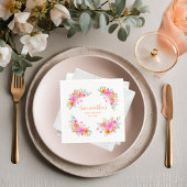 ベビー開花明るい夏のフローラシャワー スタンダードカクテルナプキン