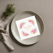 ベビー開花明るい夏のフローラシャワー スタンダードカクテルナプキン