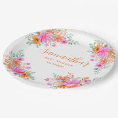 ベビー開花明るい夏のフローラシャワー ペーパープレート (アングル)