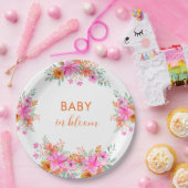 ベビー開花明るい夏のフローラシャワー ペーパープレート (パーティー)
