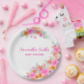 ベビー開花明るい夏のフローラシャワー ペーパープレート (パーティー)