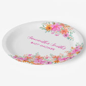 ベビー開花明るい夏のフローラシャワー ペーパープレート (アングル)