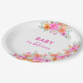 ベビー開花明るい夏のフローラシャワー ペーパープレート (アングル)