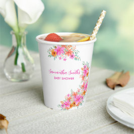ベビー開花明るい夏のフローラシャワー 紙コップ