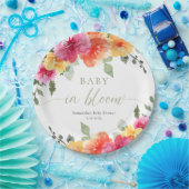 ベビー開花明るい春夏のフローラシャワー ペーパープレート (パーティー)