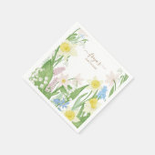 ベビー開花春イースターベイビーシャワー スタンダードカクテルナプキン (角)