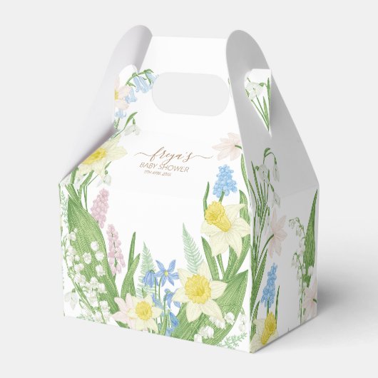 ベビー開花春イースターベイビーシャワー フェイバーボックス (正面サイド)