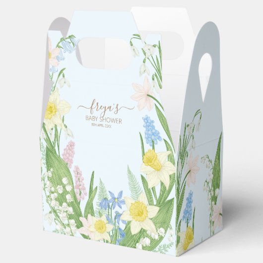 ベビー開花春イースターベイビーシャワー フェイバーボックス (オープン)