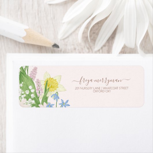 ベビー開花春イースターベイビーシャワー ラベル (インサイチュ)